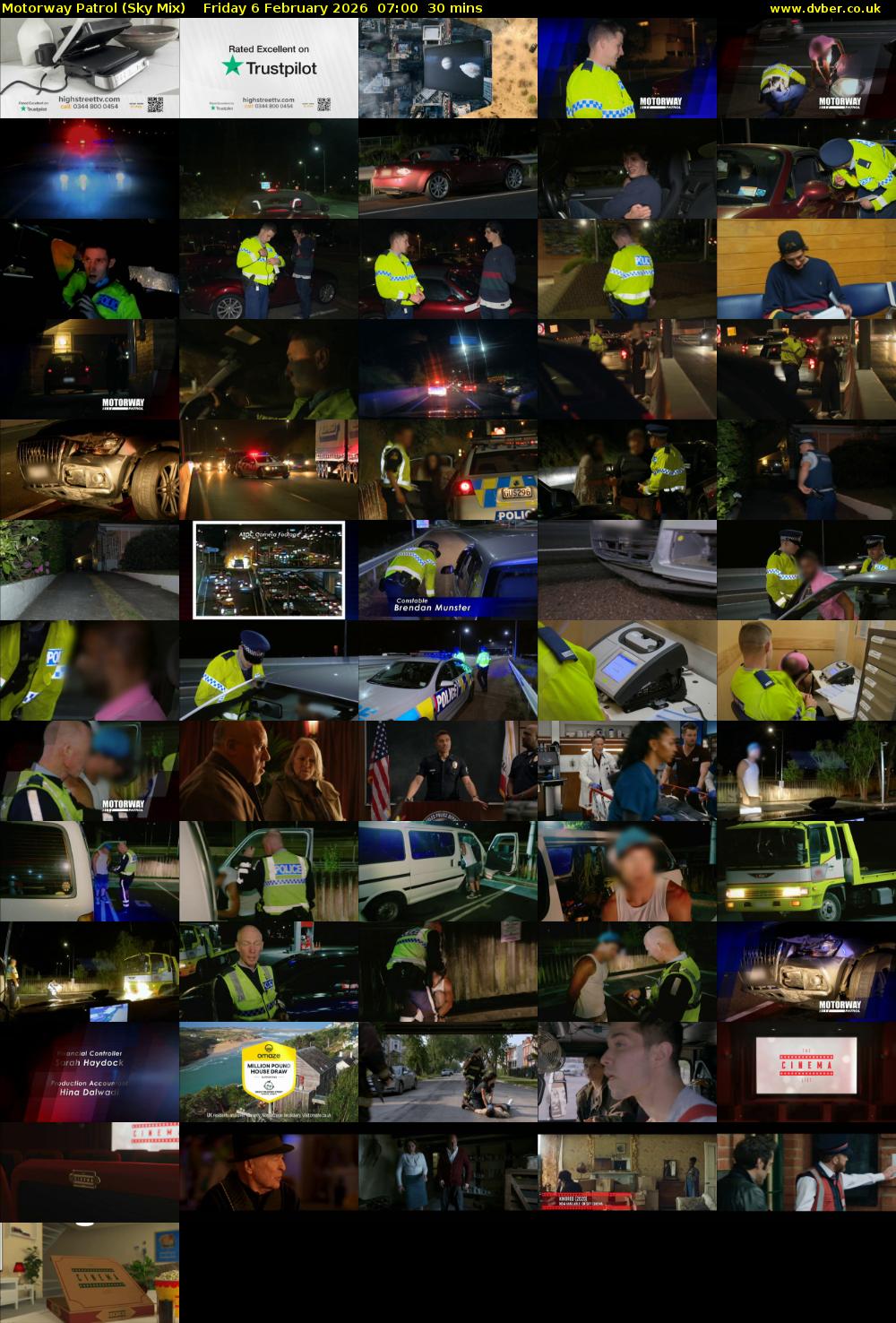Motorway Patrol (Sky Mix) Friday 6 February 2026 07:00 - 07:30