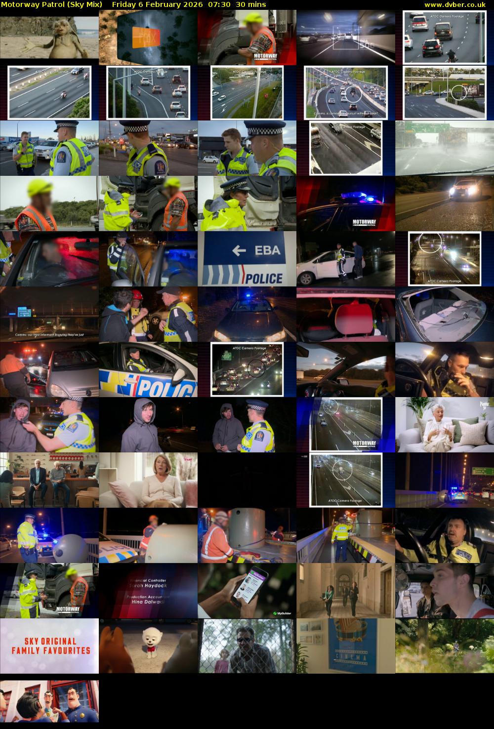 Motorway Patrol (Sky Mix) Friday 6 February 2026 07:30 - 08:00
