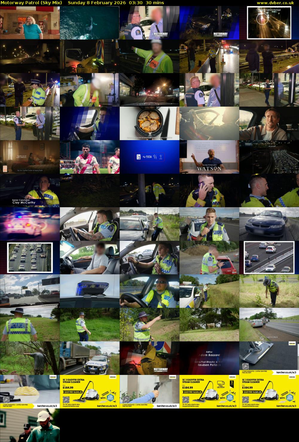 Motorway Patrol (Sky Mix) Sunday 8 February 2026 03:30 - 04:00