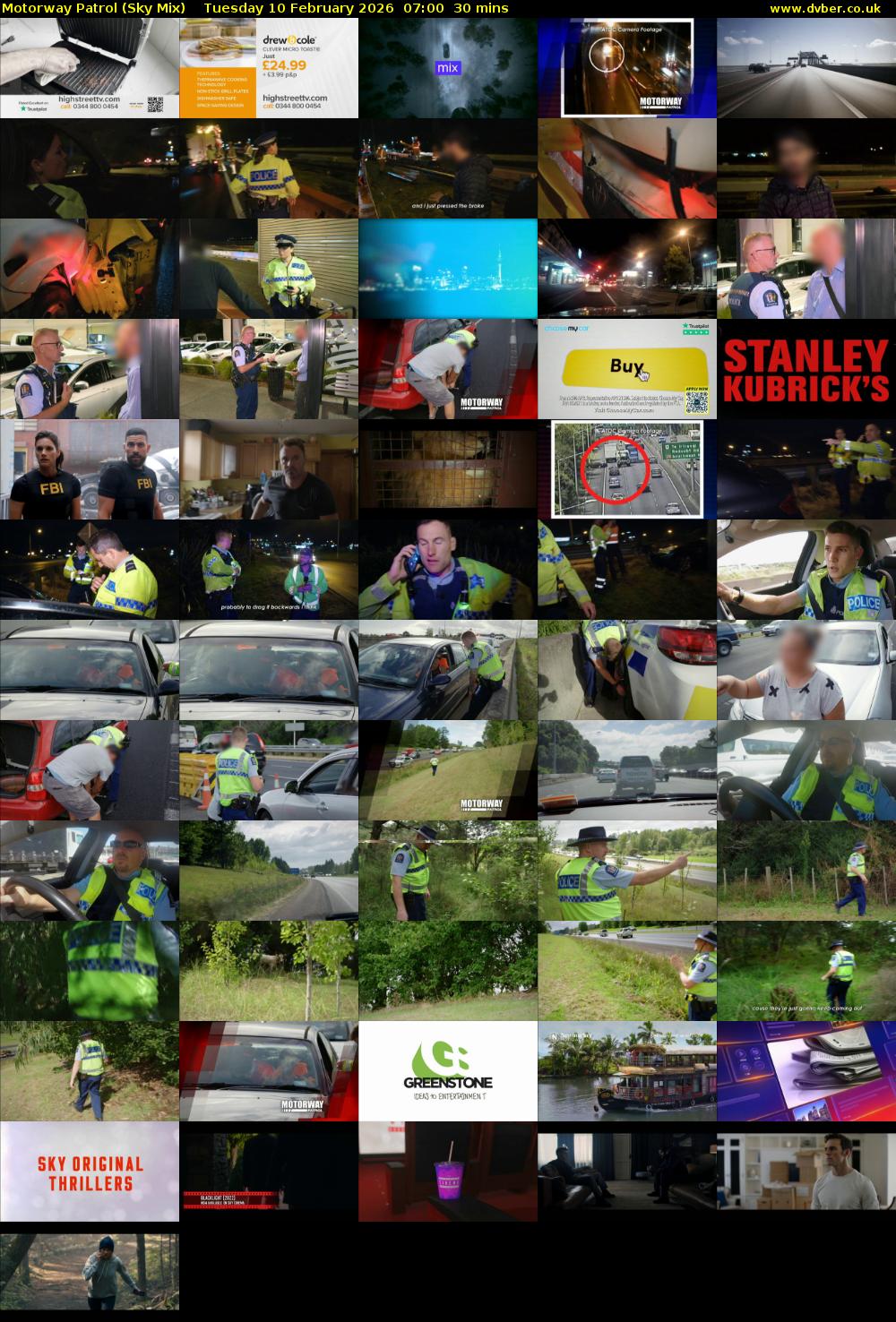 Motorway Patrol (Sky Mix) Tuesday 10 February 2026 07:00 - 07:30
