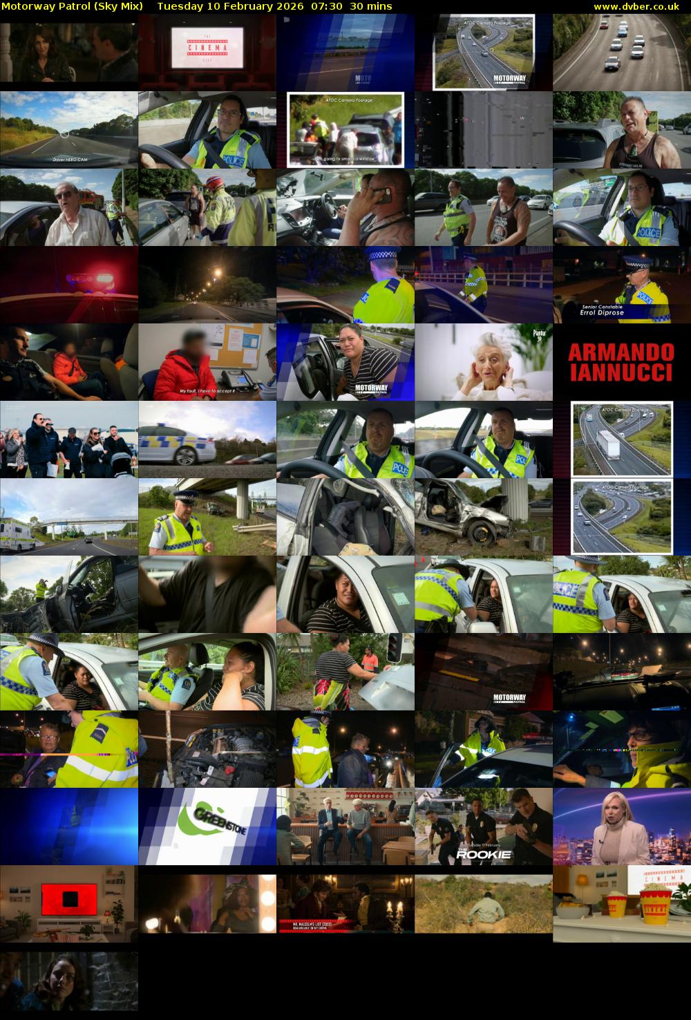 Motorway Patrol (Sky Mix) Tuesday 10 February 2026 07:30 - 08:00