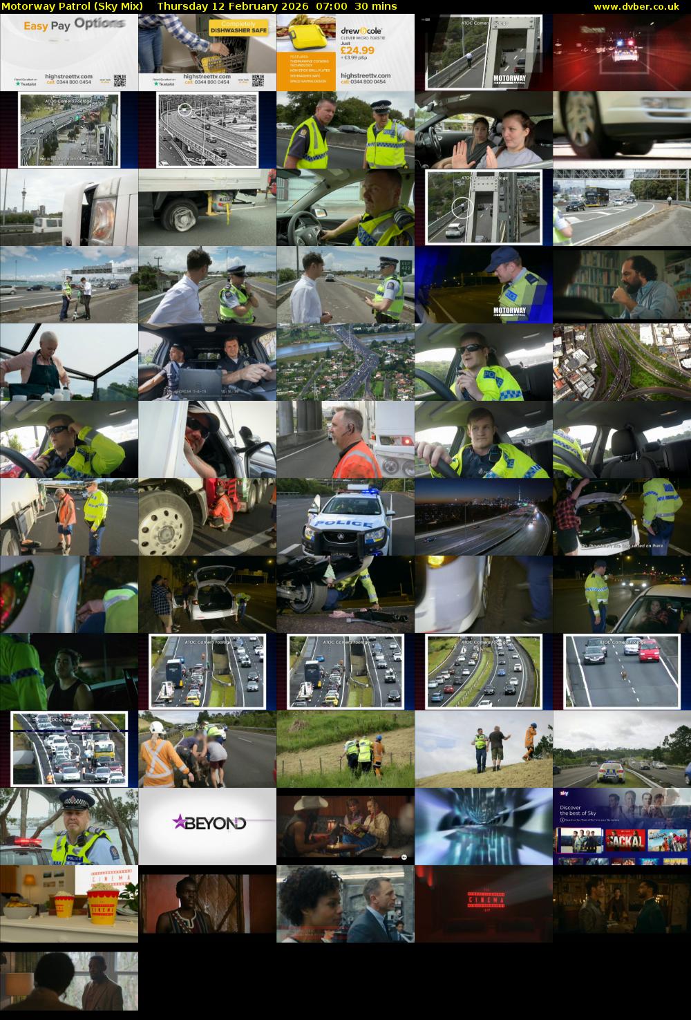 Motorway Patrol (Sky Mix) Thursday 12 February 2026 07:00 - 07:30
