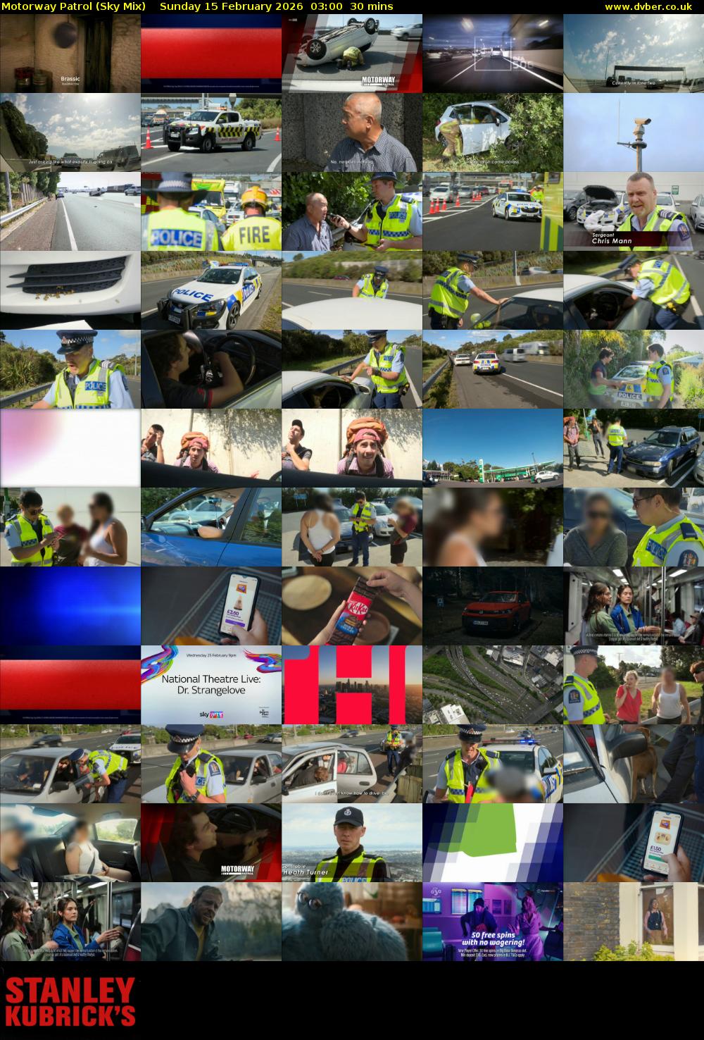 Motorway Patrol (Sky Mix) Sunday 15 February 2026 03:00 - 03:30
