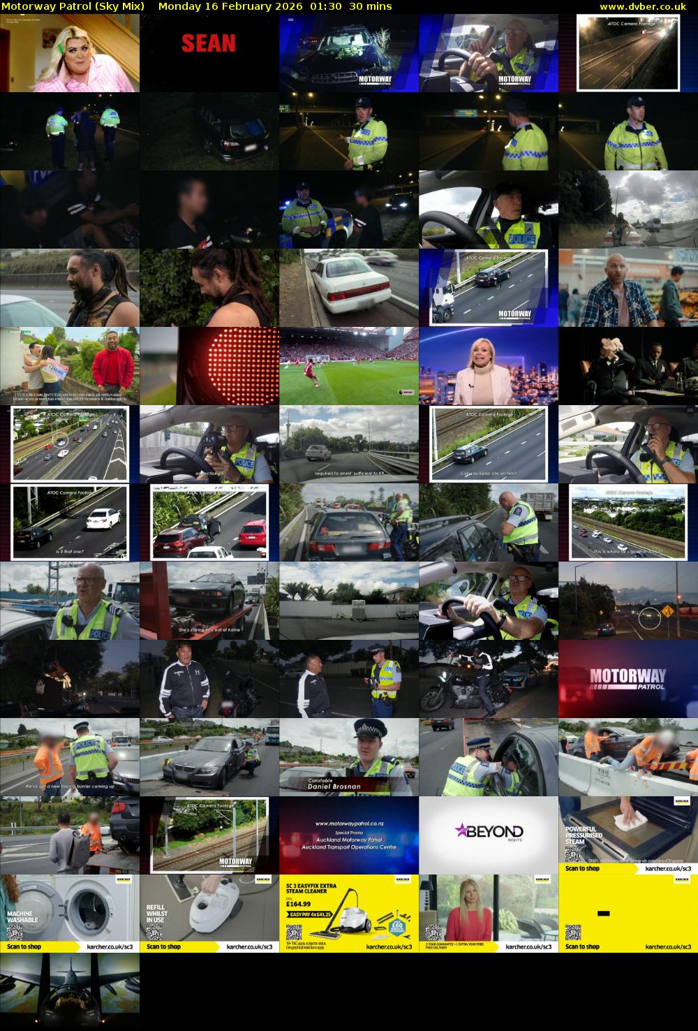 Motorway Patrol (Sky Mix) Monday 16 February 2026 01:30 - 02:00