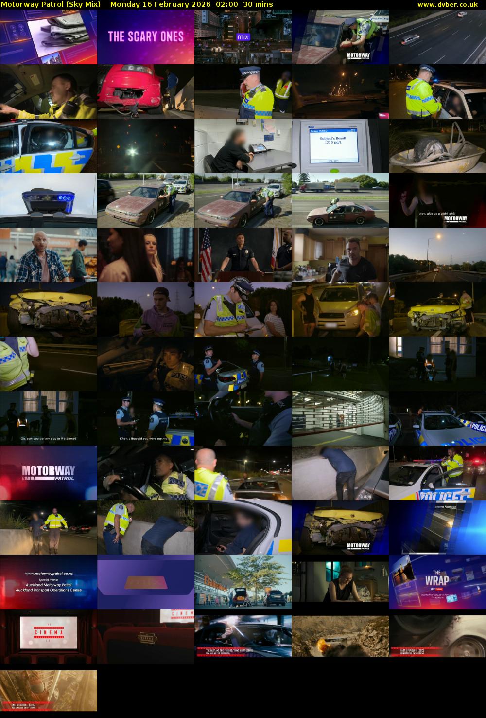 Motorway Patrol (Sky Mix) Monday 16 February 2026 02:00 - 02:30
