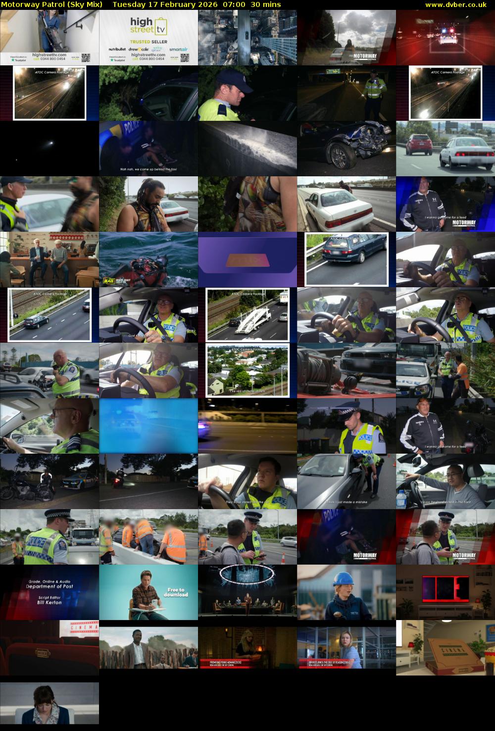 Motorway Patrol (Sky Mix) Tuesday 17 February 2026 07:00 - 07:30