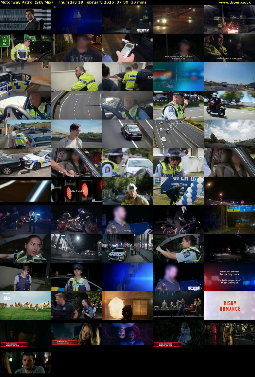 Motorway Patrol (Sky Mix) Thursday 19 February 2026 07:30 - 08:00