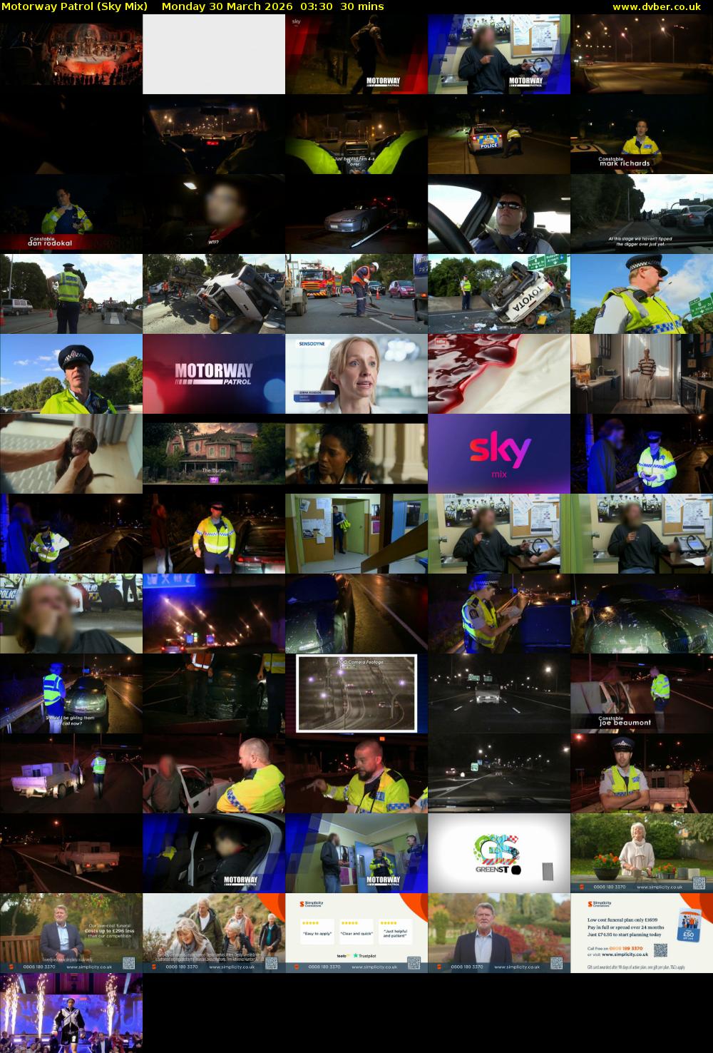 Motorway Patrol (Sky Mix) Monday 30 March 2026 03:30 - 04:00