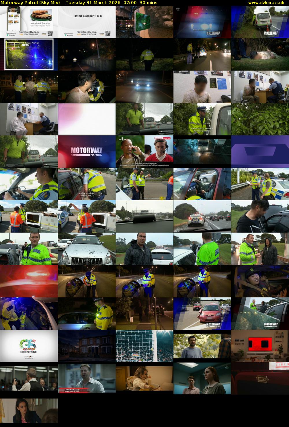 Motorway Patrol (Sky Mix) Tuesday 31 March 2026 07:00 - 07:30