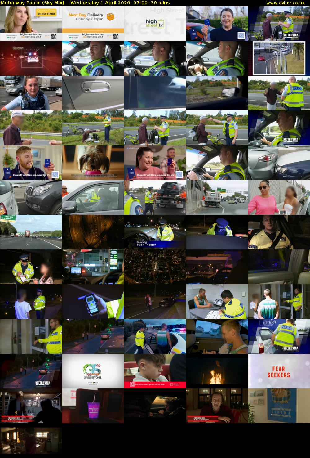 Motorway Patrol (Sky Mix) Wednesday 1 April 2026 07:00 - 07:30