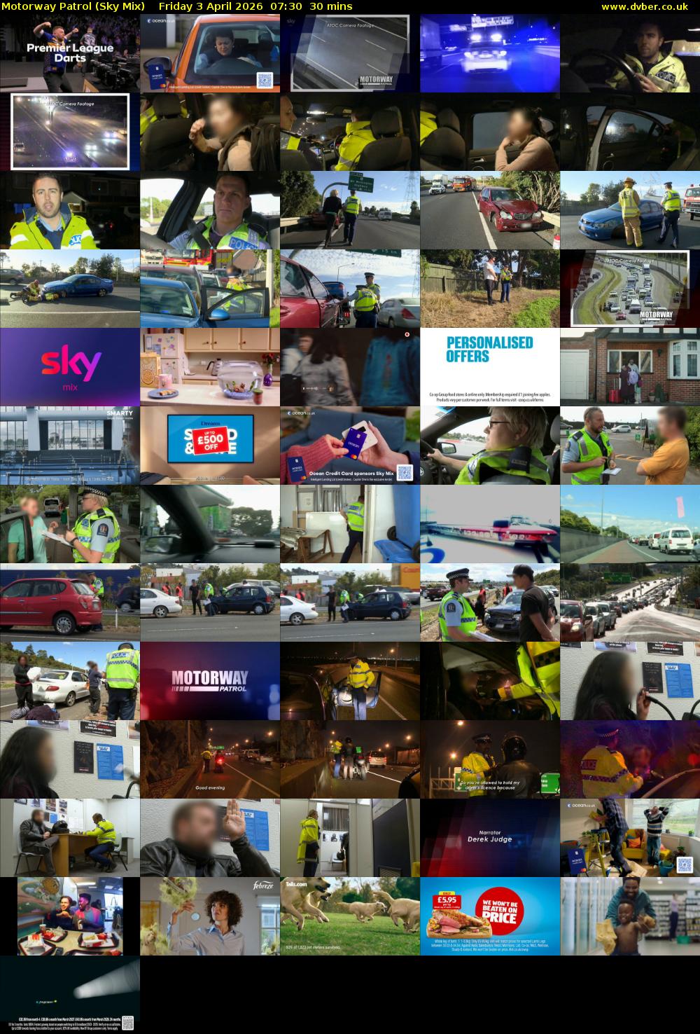 Motorway Patrol (Sky Mix) Friday 3 April 2026 07:30 - 08:00