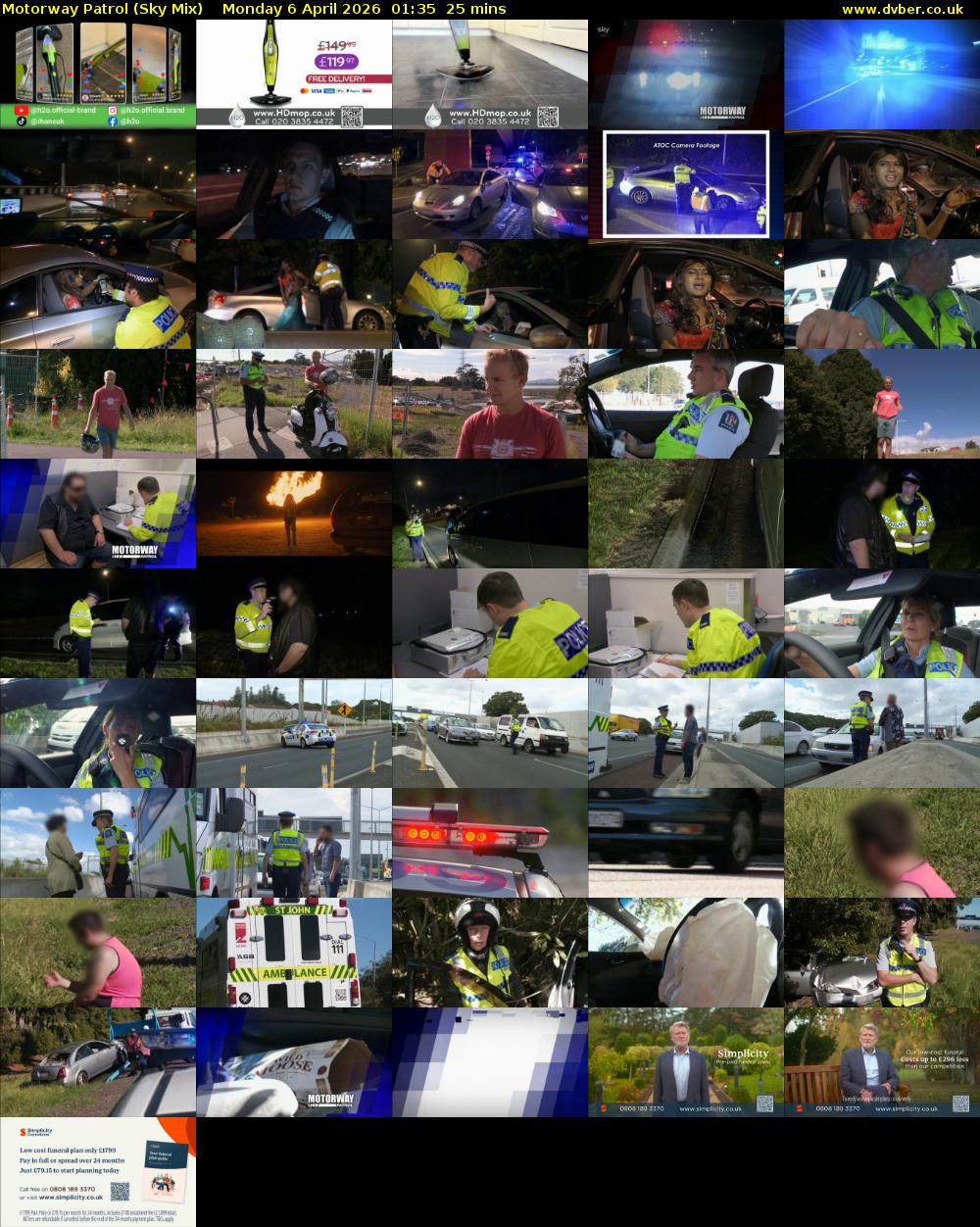 Motorway Patrol (Sky Mix) Monday 6 April 2026 01:35 - 02:00