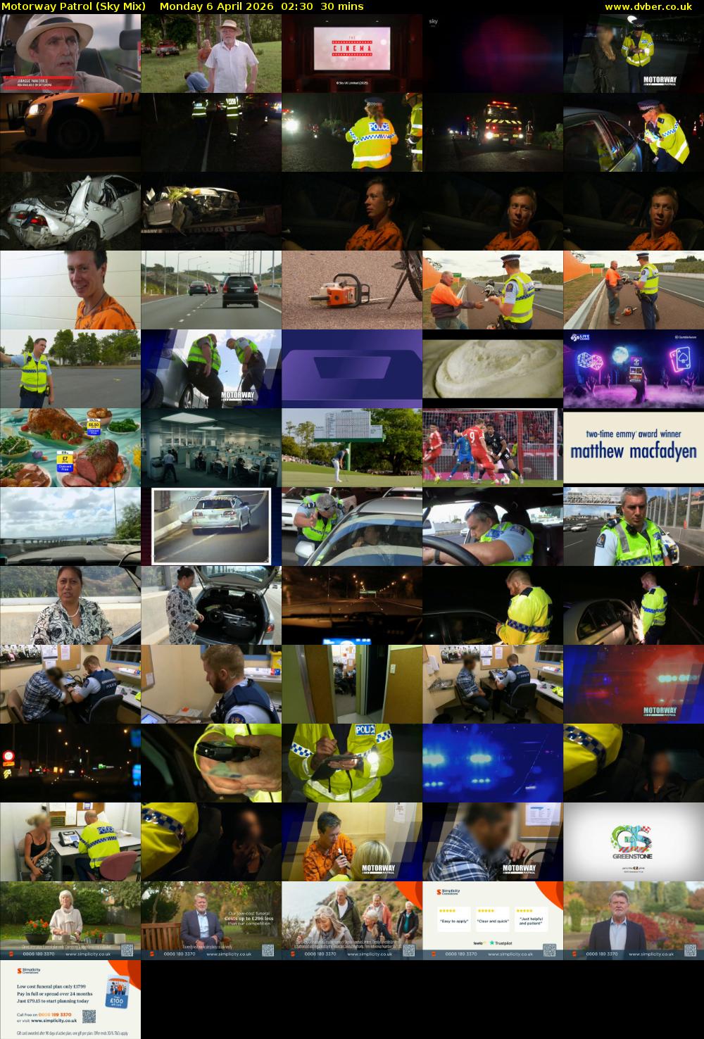 Motorway Patrol (Sky Mix) Monday 6 April 2026 02:30 - 03:00