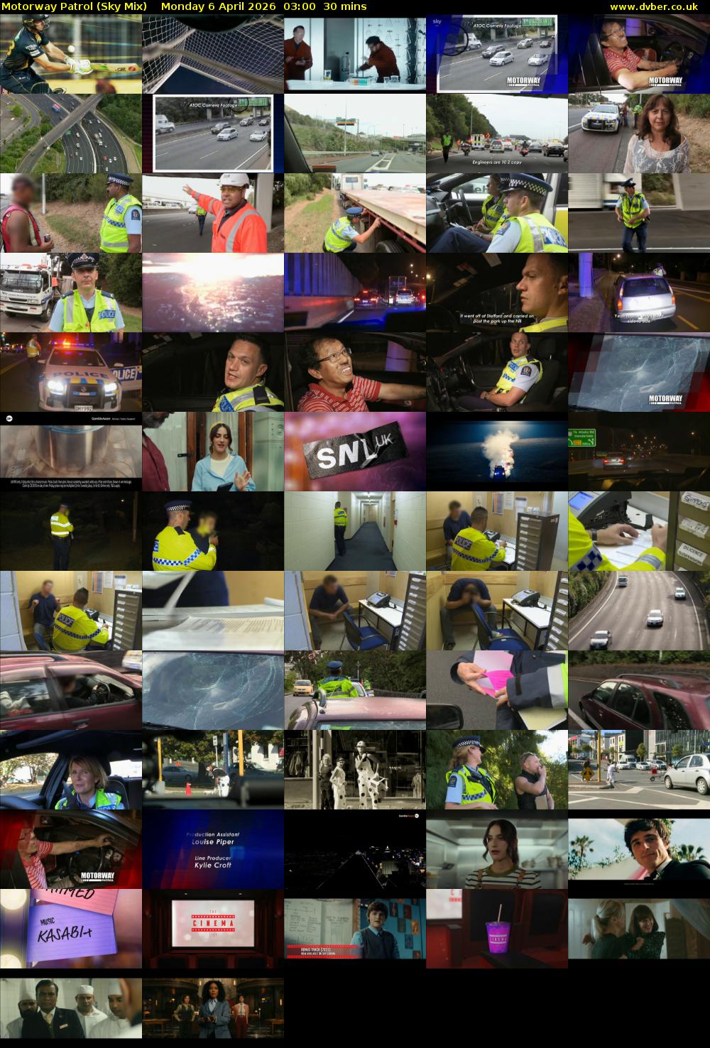 Motorway Patrol (Sky Mix) Monday 6 April 2026 03:00 - 03:30