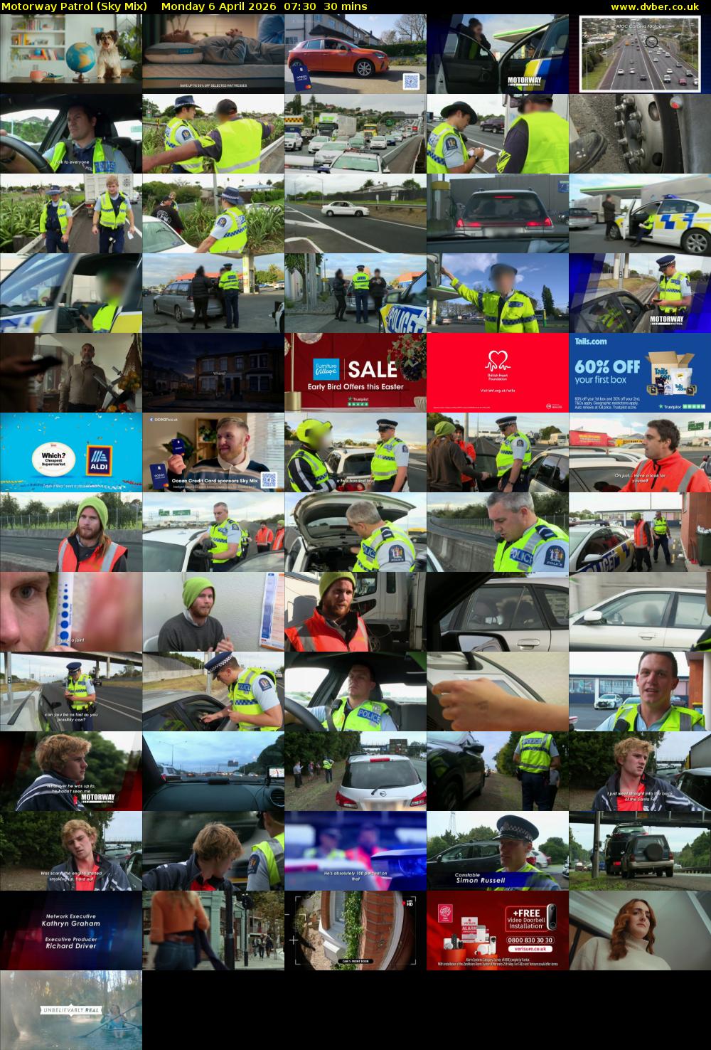 Motorway Patrol (Sky Mix) Monday 6 April 2026 07:30 - 08:00