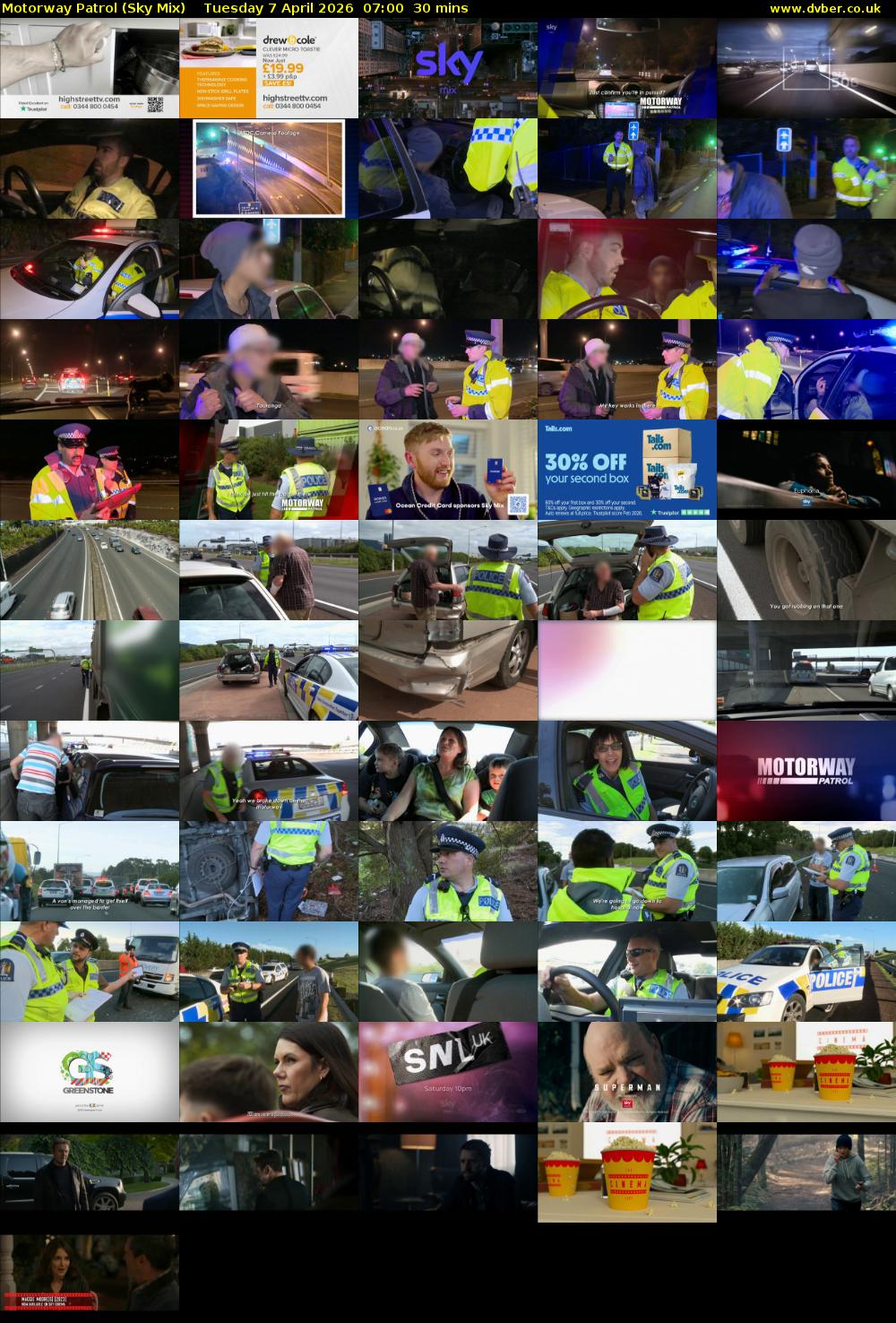 Motorway Patrol (Sky Mix) Tuesday 7 April 2026 07:00 - 07:30