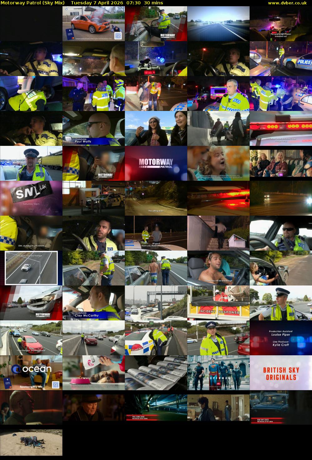 Motorway Patrol (Sky Mix) Tuesday 7 April 2026 07:30 - 08:00