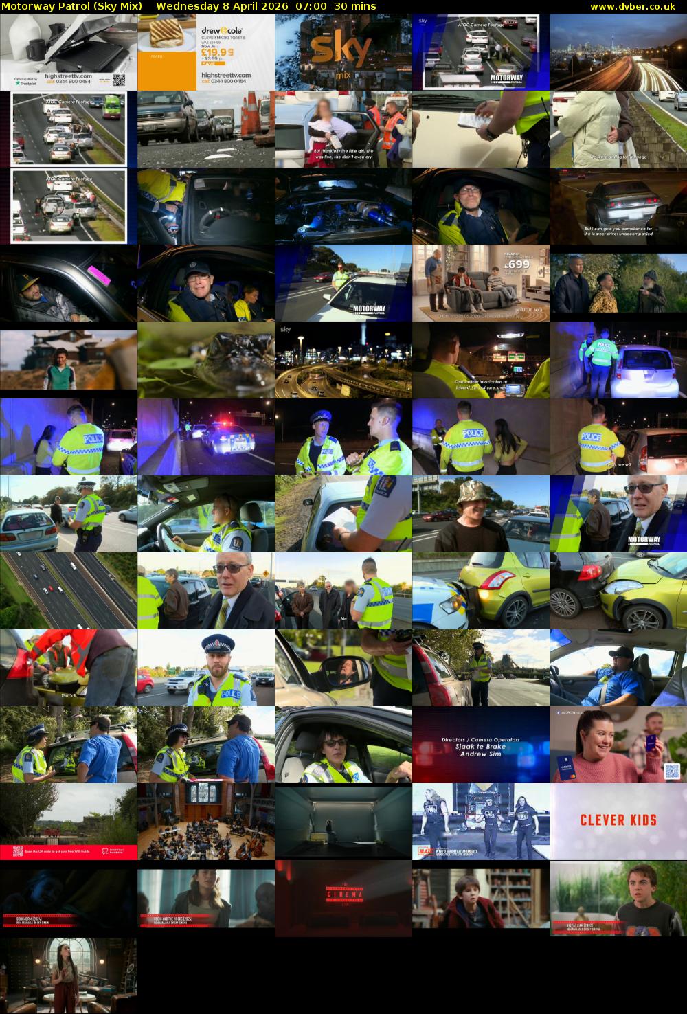 Motorway Patrol (Sky Mix) Wednesday 8 April 2026 07:00 - 07:30