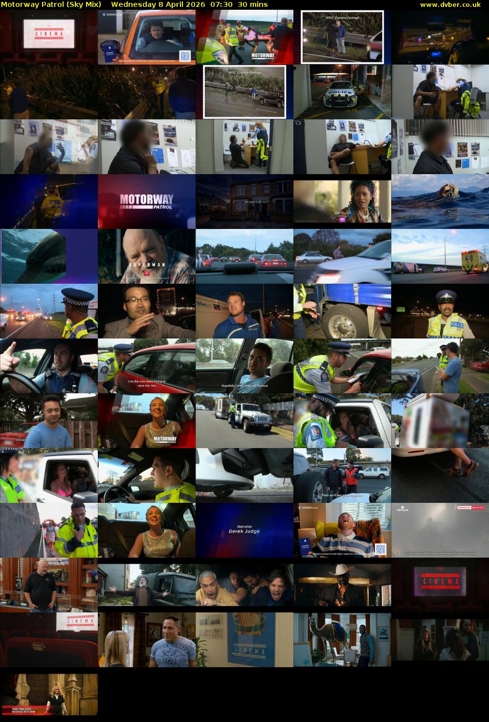 Motorway Patrol (Sky Mix) Wednesday 8 April 2026 07:30 - 08:00