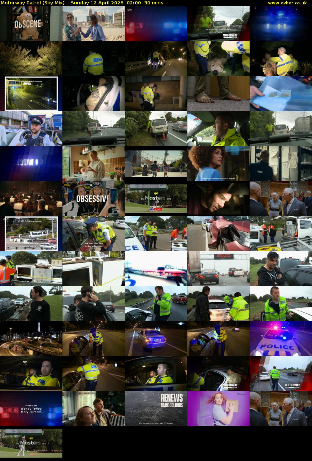 Motorway Patrol (Sky Mix) Sunday 12 April 2026 02:00 - 02:30