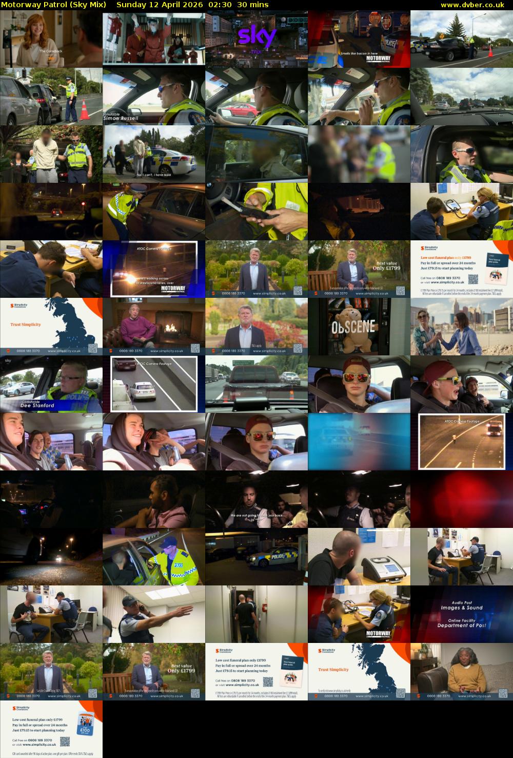 Motorway Patrol (Sky Mix) Sunday 12 April 2026 02:30 - 03:00