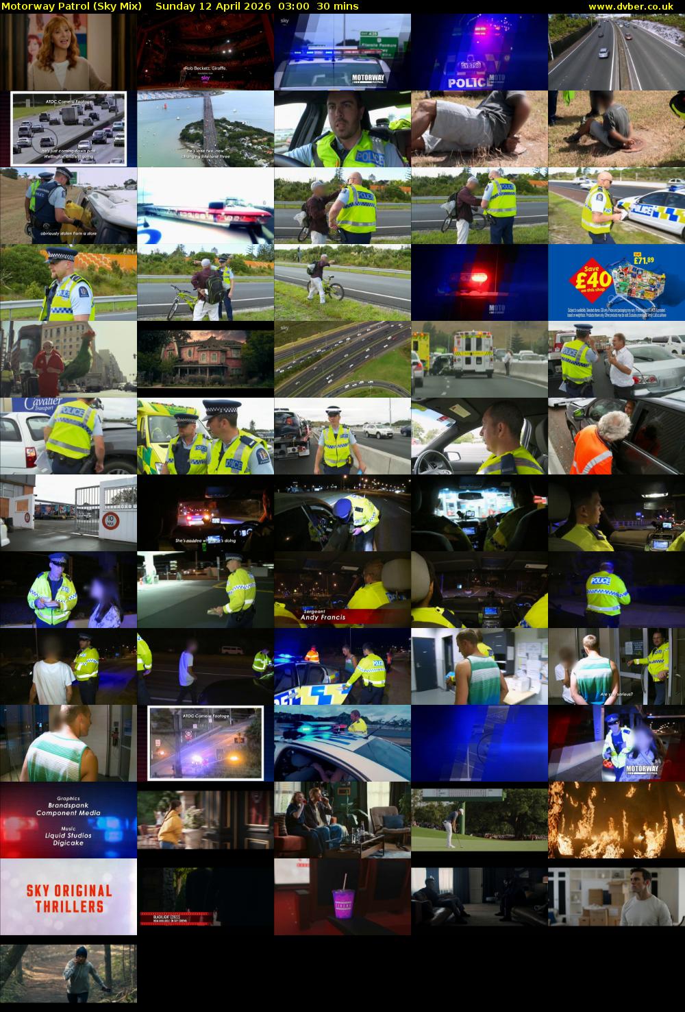 Motorway Patrol (Sky Mix) Sunday 12 April 2026 03:00 - 03:30