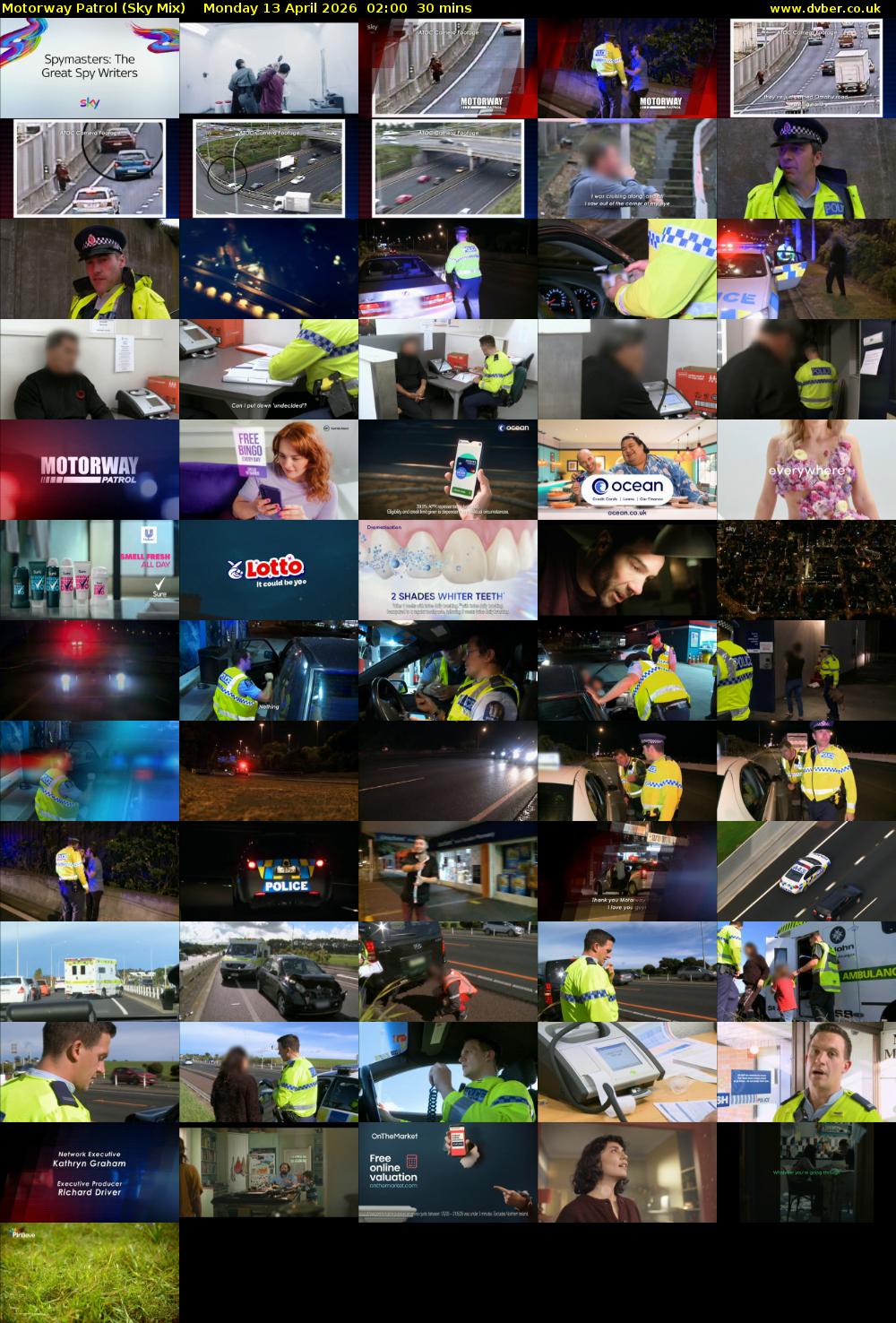 Motorway Patrol (Sky Mix) Monday 13 April 2026 02:00 - 02:30
