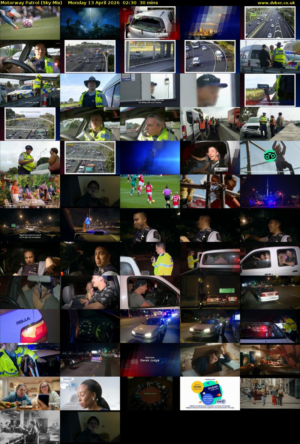 Motorway Patrol (Sky Mix) Monday 13 April 2026 02:30 - 03:00