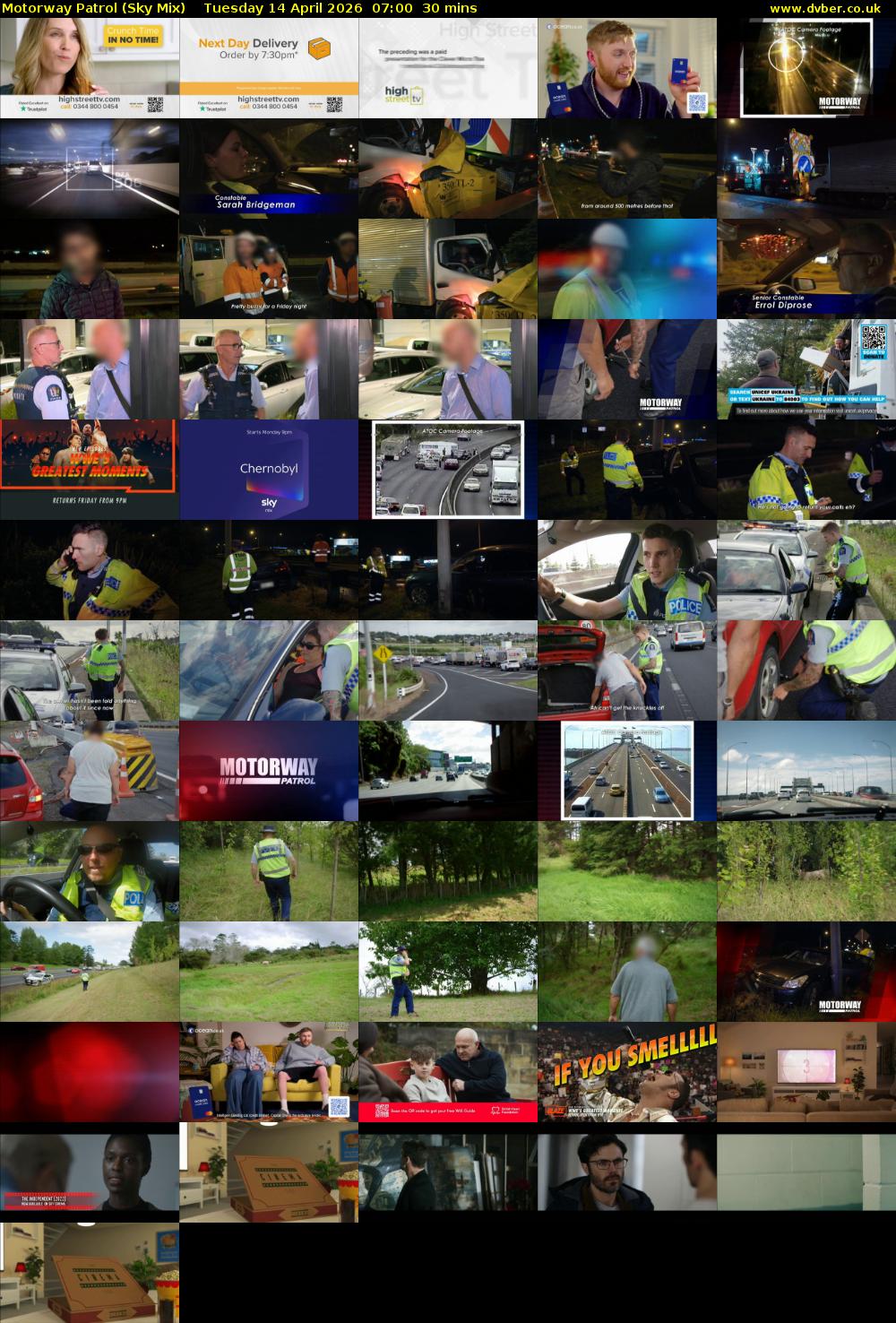 Motorway Patrol (Sky Mix) Tuesday 14 April 2026 07:00 - 07:30