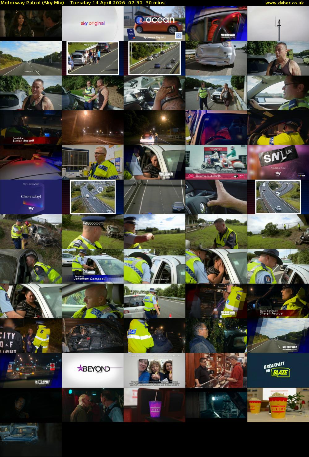 Motorway Patrol (Sky Mix) Tuesday 14 April 2026 07:30 - 08:00