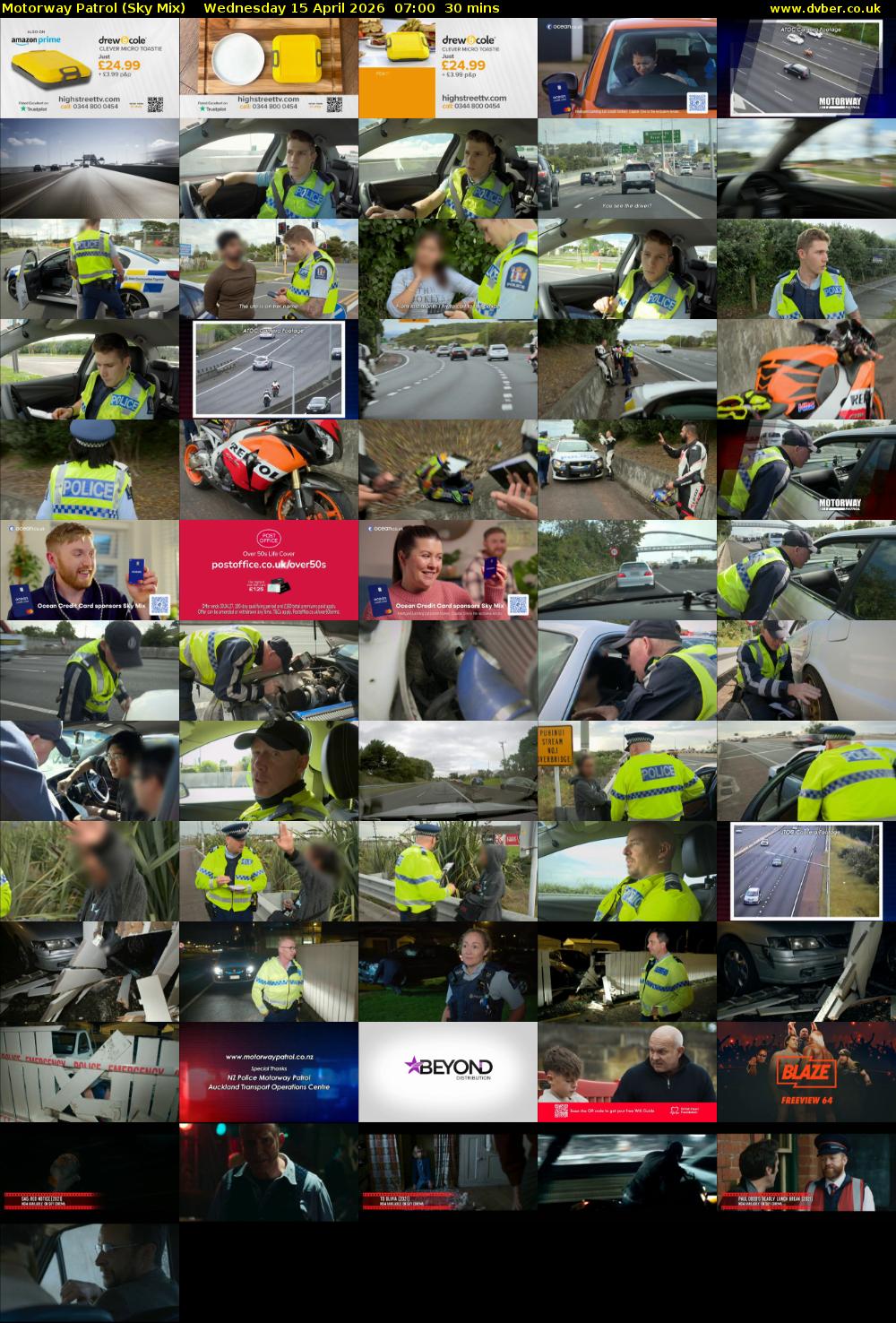 Motorway Patrol (Sky Mix) Wednesday 15 April 2026 07:00 - 07:30