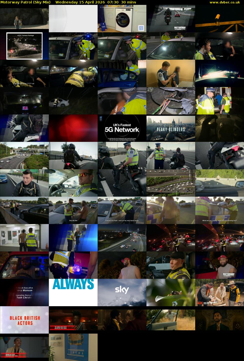 Motorway Patrol (Sky Mix) Wednesday 15 April 2026 07:30 - 08:00