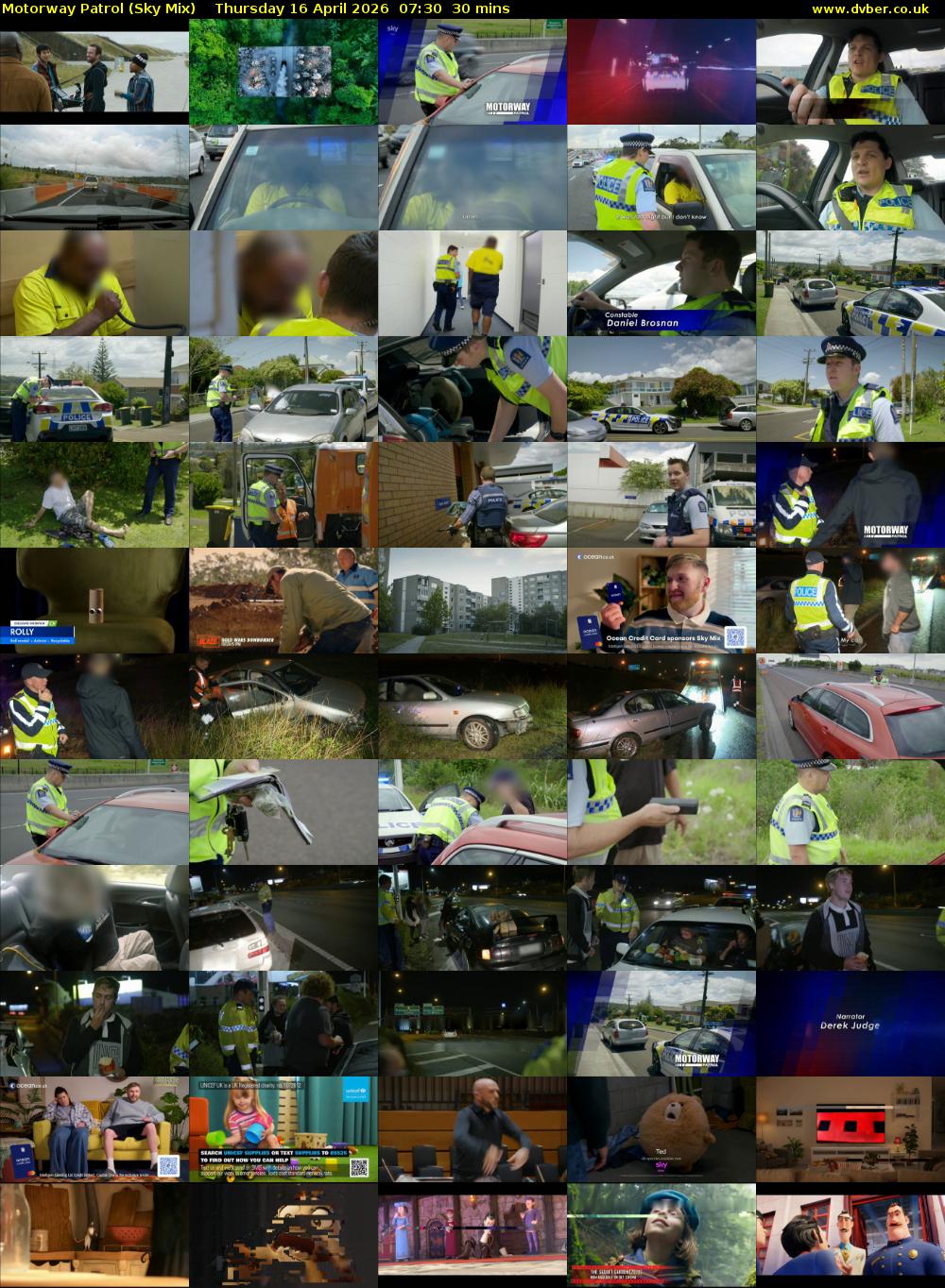 Motorway Patrol (Sky Mix) Thursday 16 April 2026 07:30 - 08:00