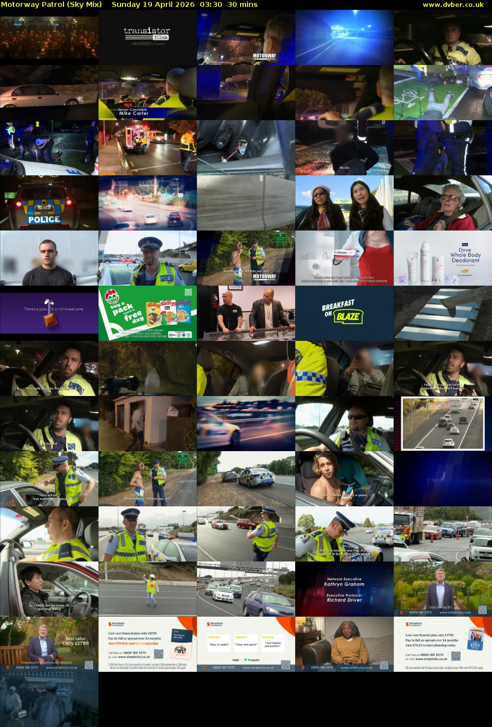 Motorway Patrol (Sky Mix) Sunday 19 April 2026 03:30 - 04:00