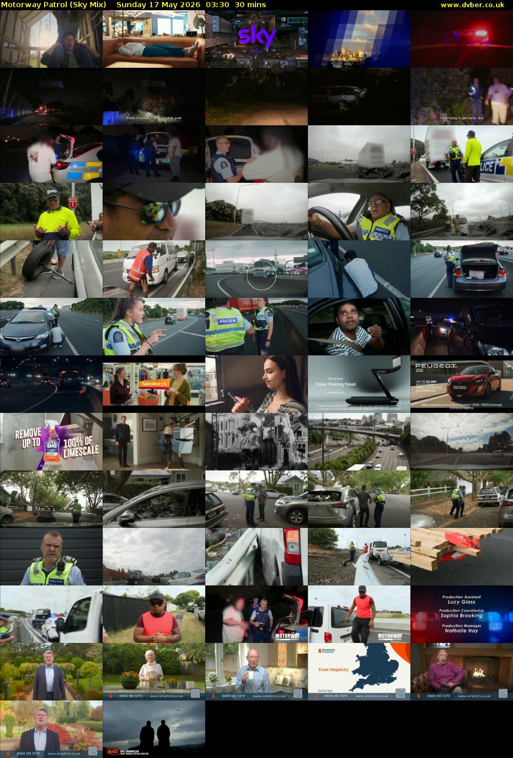 Motorway Patrol (Sky Mix) Sunday 17 May 2026 03:30 - 04:00