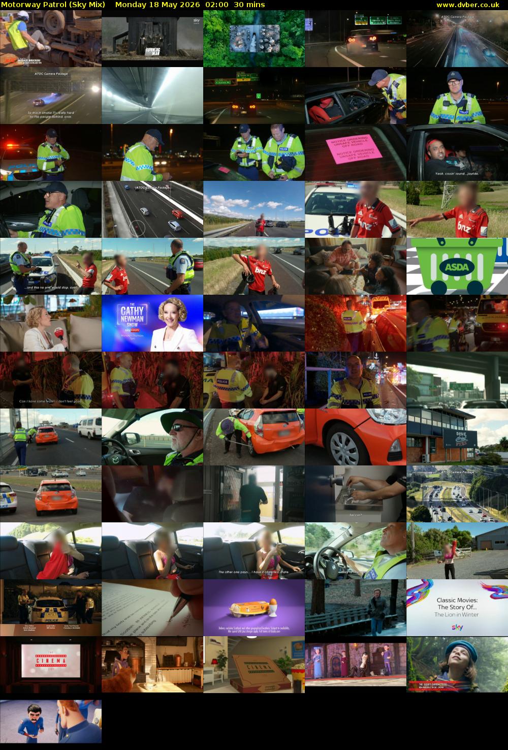 Motorway Patrol (Sky Mix) Monday 18 May 2026 02:00 - 02:30
