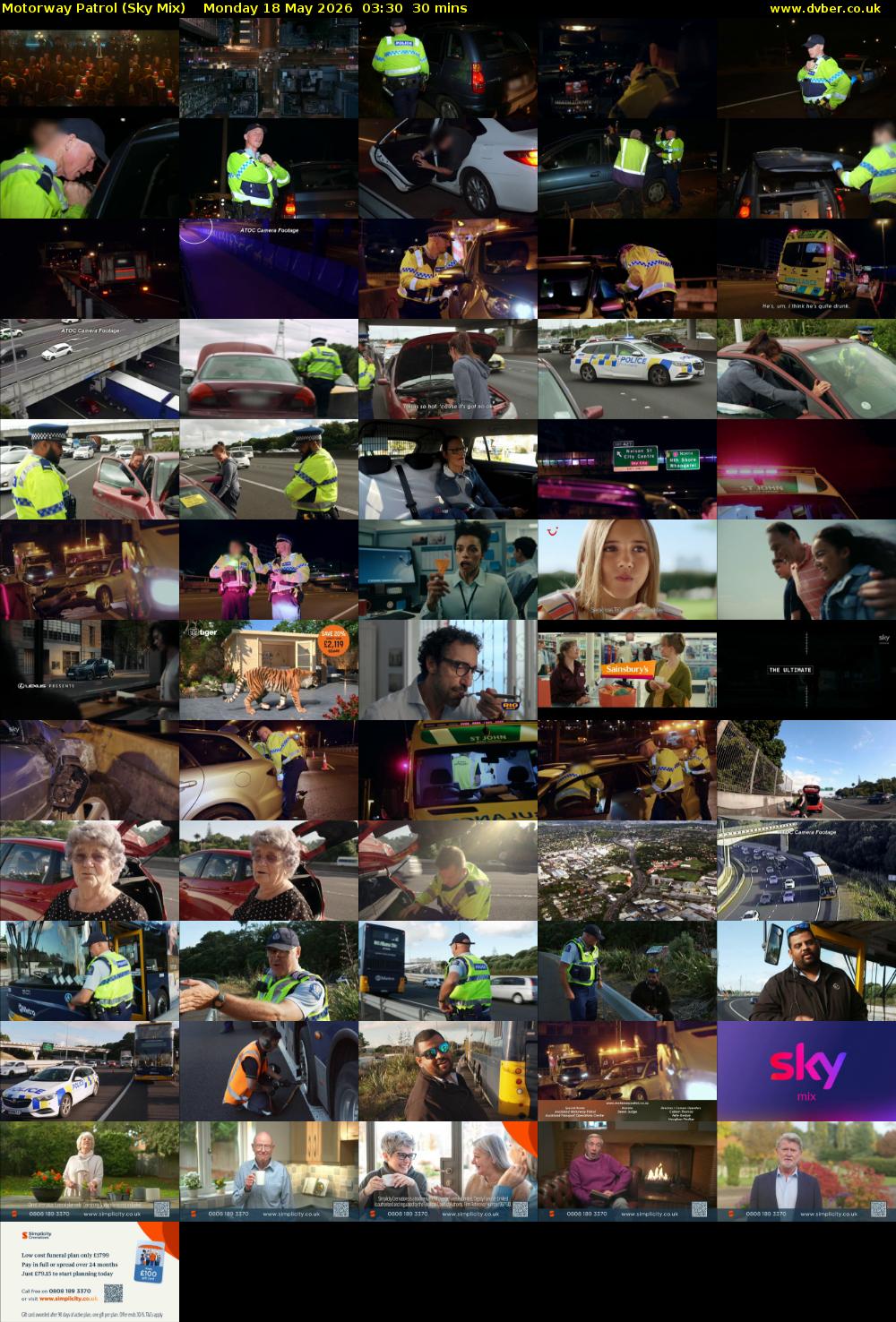 Motorway Patrol (Sky Mix) Monday 18 May 2026 03:30 - 04:00
