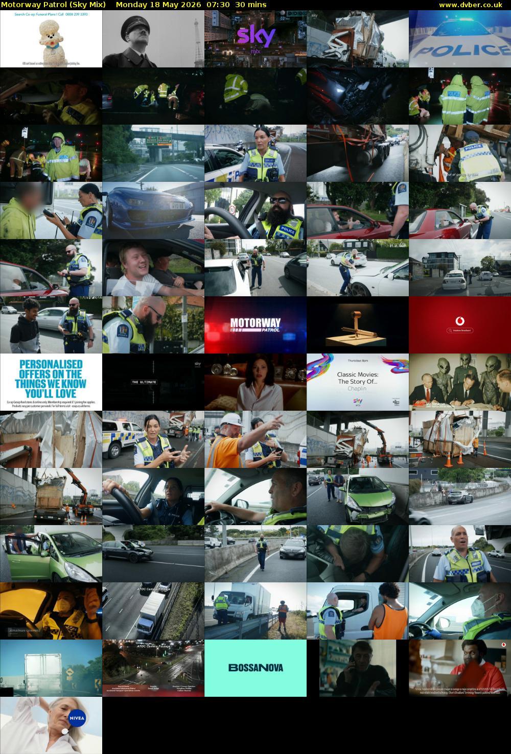 Motorway Patrol (Sky Mix) Monday 18 May 2026 07:30 - 08:00