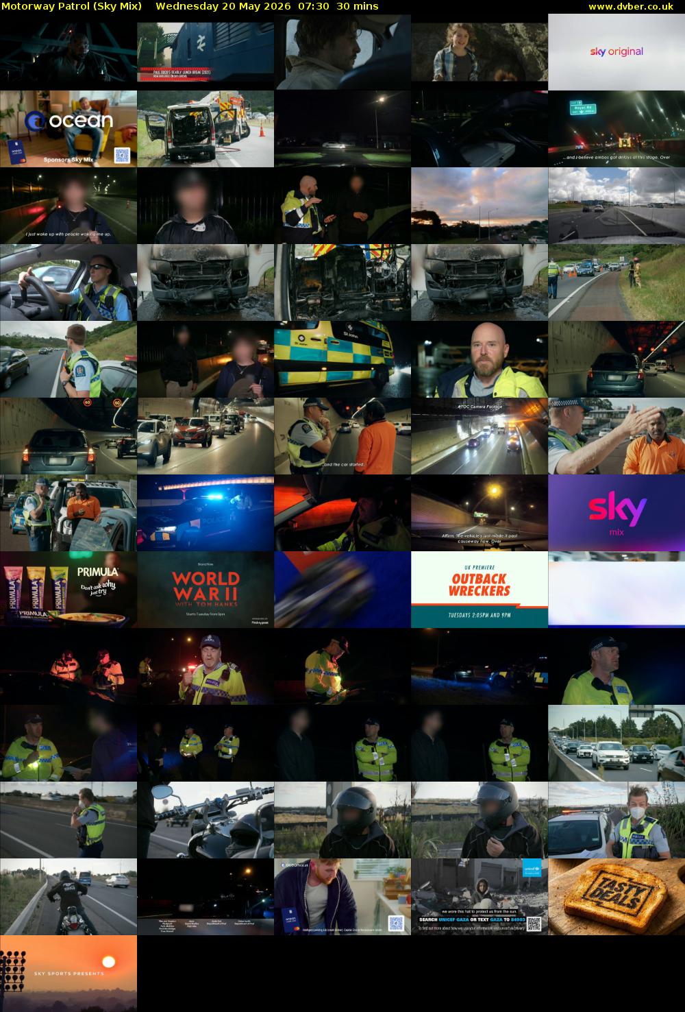 Motorway Patrol (Sky Mix) Wednesday 20 May 2026 07:30 - 08:00