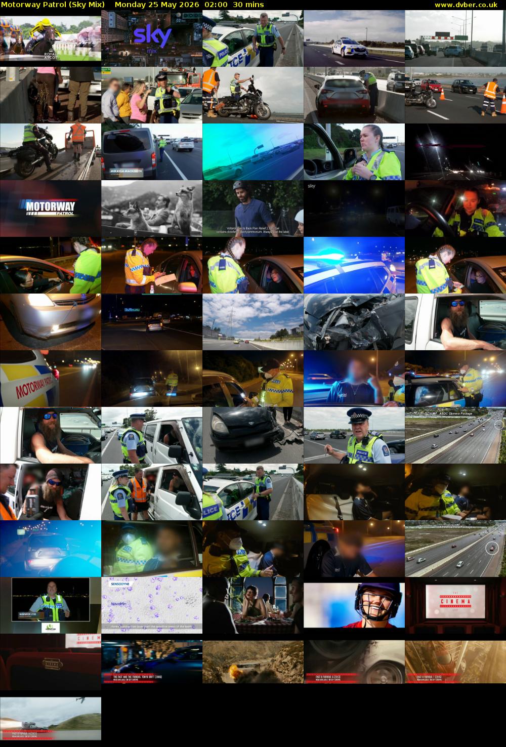 Motorway Patrol (Sky Mix) Monday 25 May 2026 02:00 - 02:30