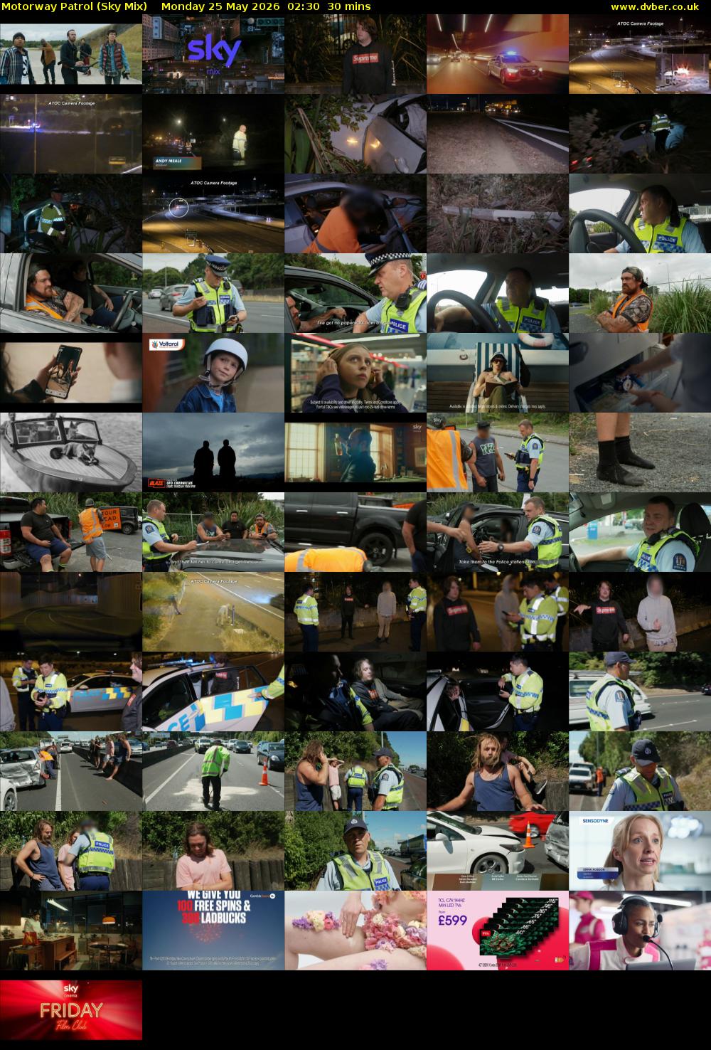 Motorway Patrol (Sky Mix) Monday 25 May 2026 02:30 - 03:00