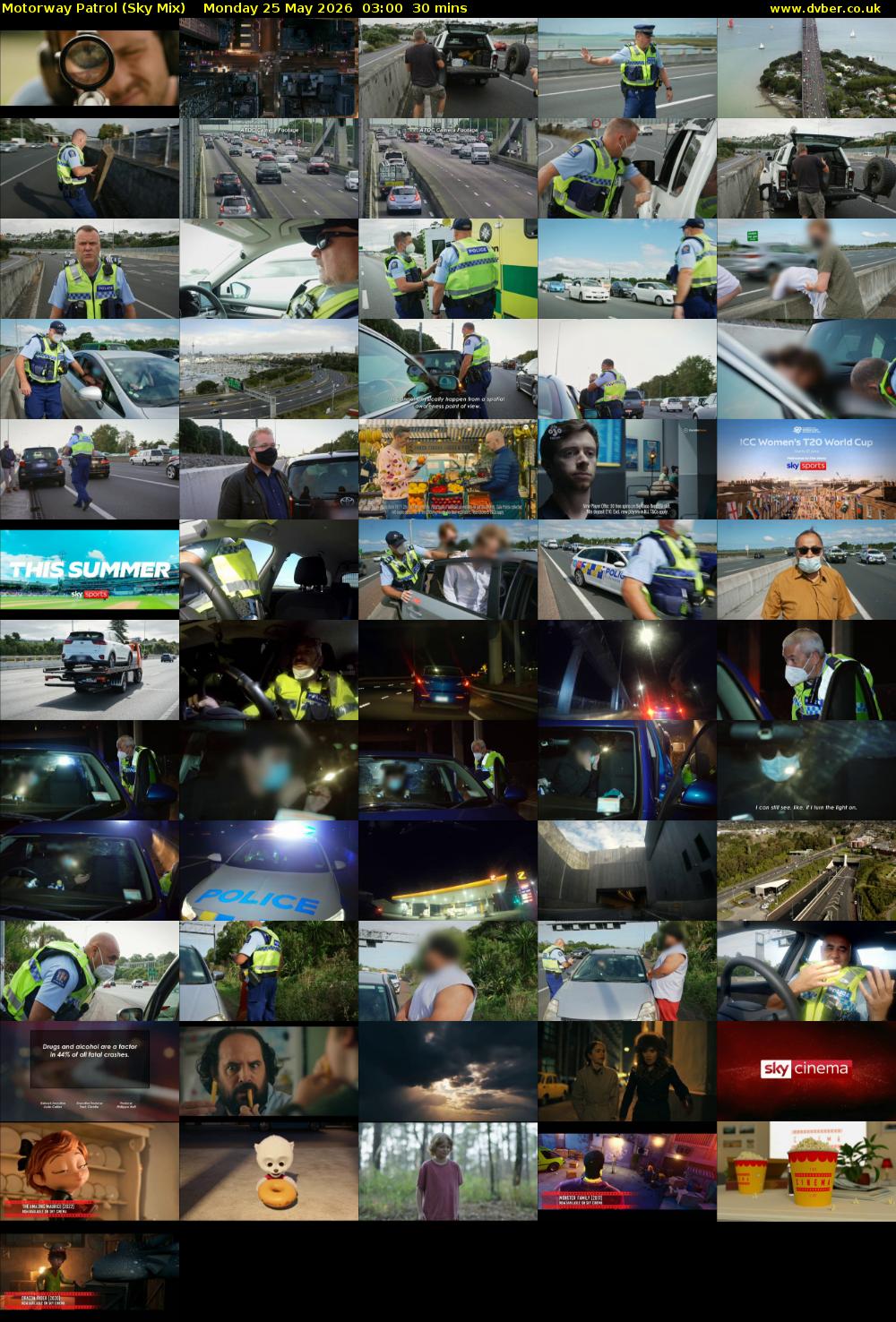 Motorway Patrol (Sky Mix) Monday 25 May 2026 03:00 - 03:30