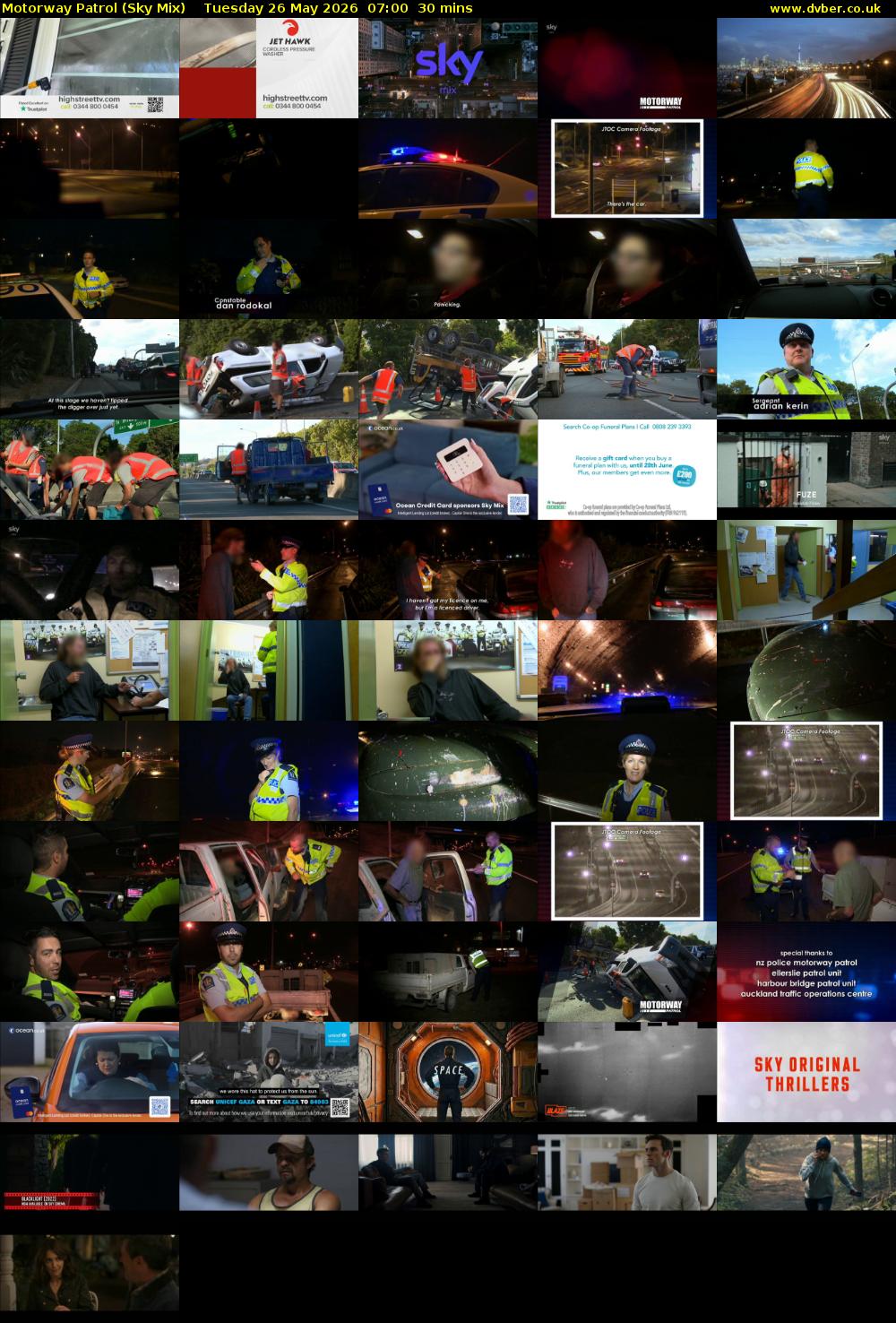 Motorway Patrol (Sky Mix) Tuesday 26 May 2026 07:00 - 07:30