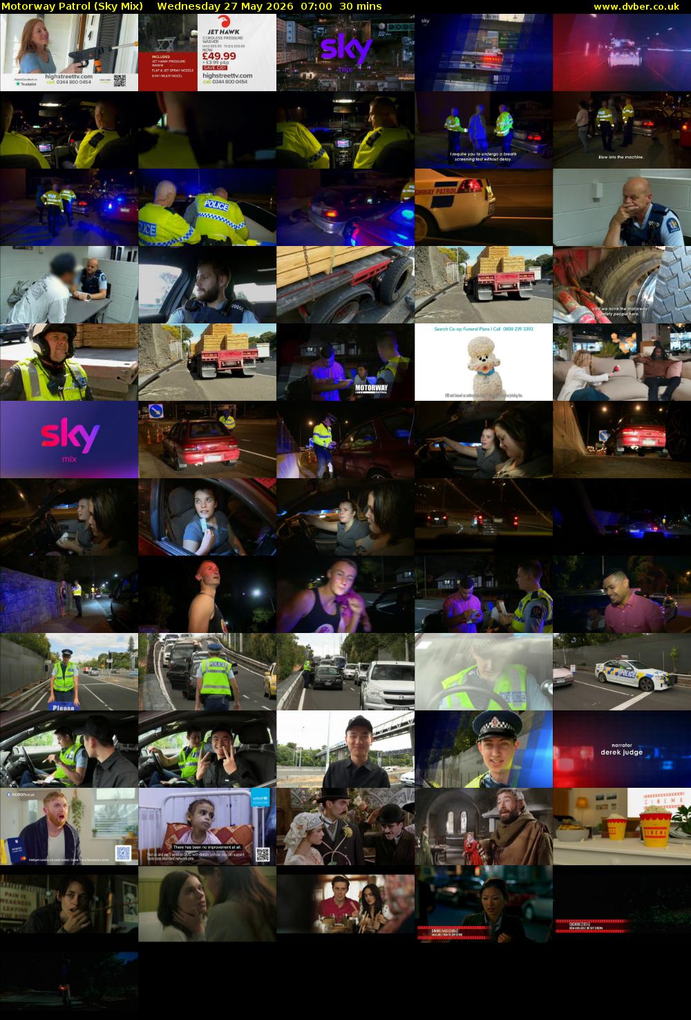 Motorway Patrol (Sky Mix) Wednesday 27 May 2026 07:00 - 07:30