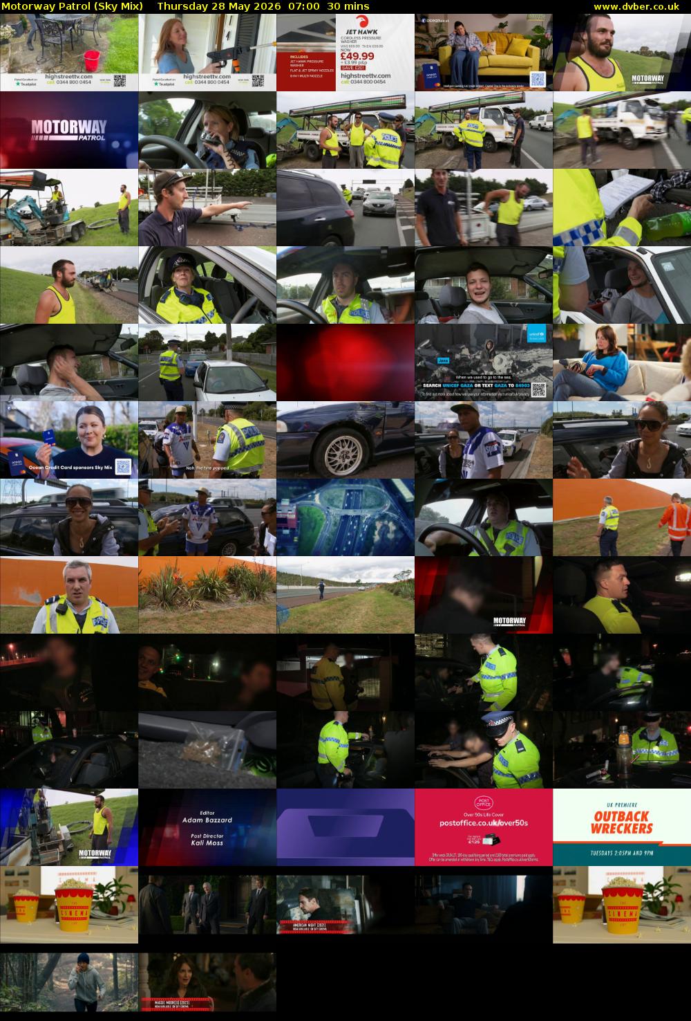 Motorway Patrol (Sky Mix) Thursday 28 May 2026 07:00 - 07:30