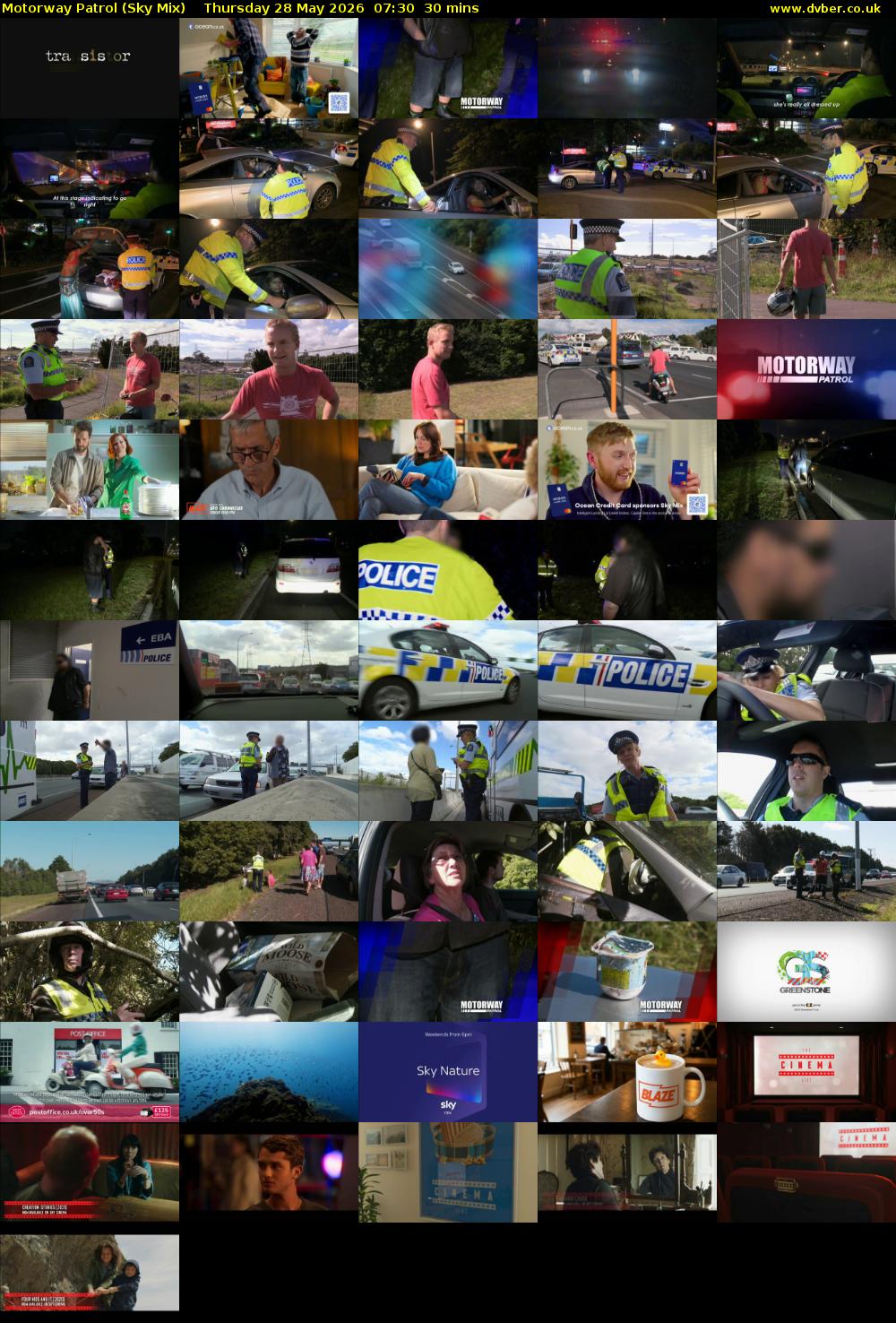 Motorway Patrol (Sky Mix) Thursday 28 May 2026 07:30 - 08:00