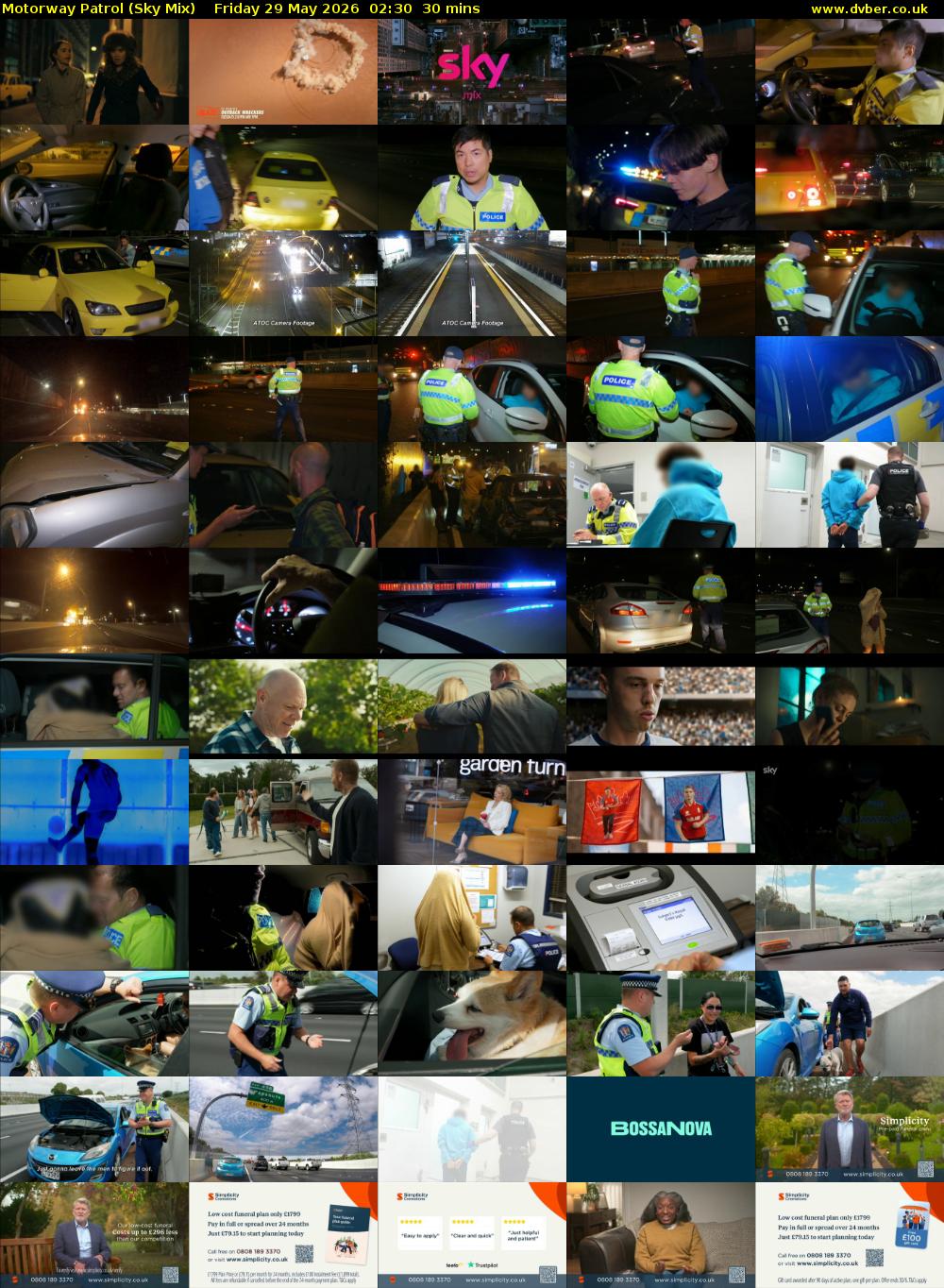 Motorway Patrol (Sky Mix) Friday 29 May 2026 02:30 - 03:00