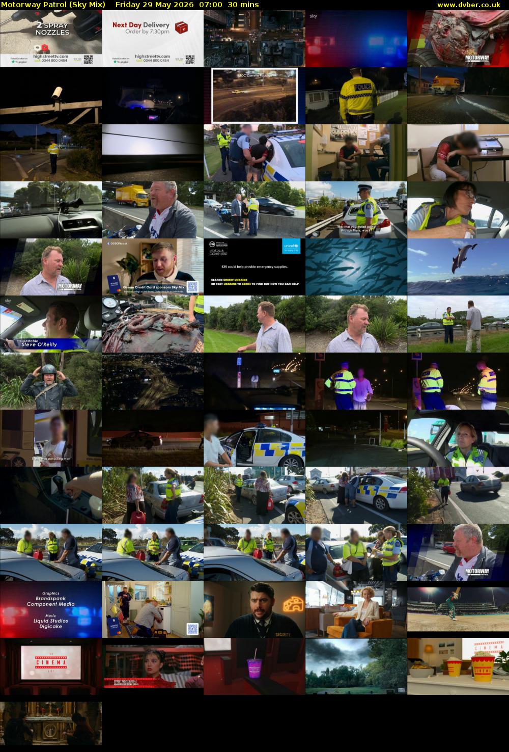 Motorway Patrol (Sky Mix) Friday 29 May 2026 07:00 - 07:30