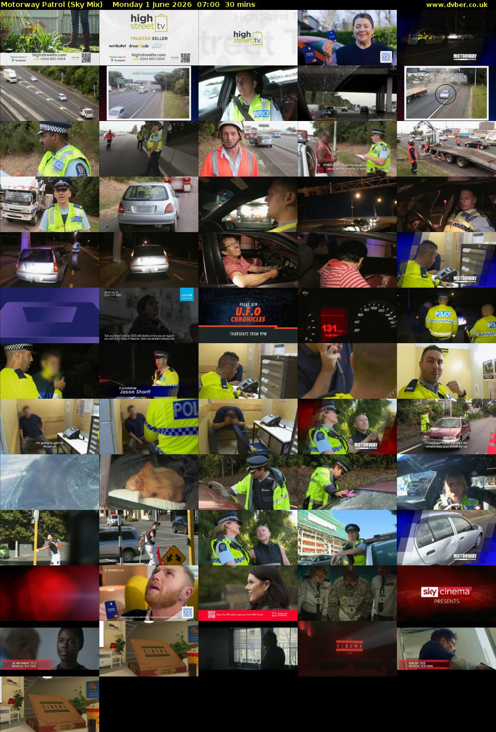Motorway Patrol (Sky Mix) Monday 1 June 2026 07:00 - 07:30