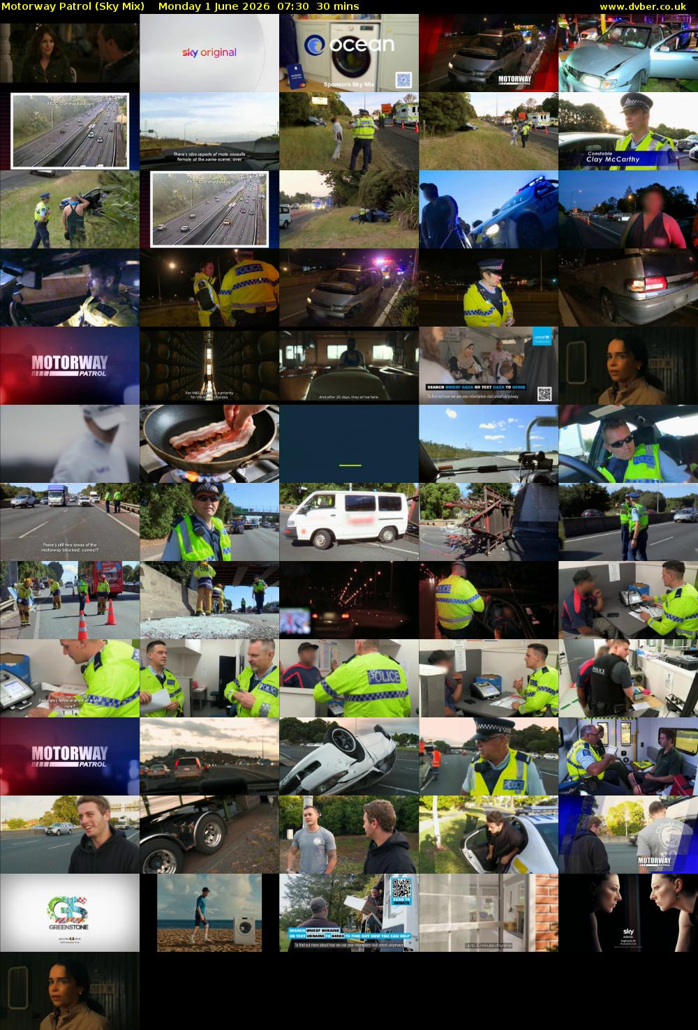 Motorway Patrol (Sky Mix) Monday 1 June 2026 07:30 - 08:00